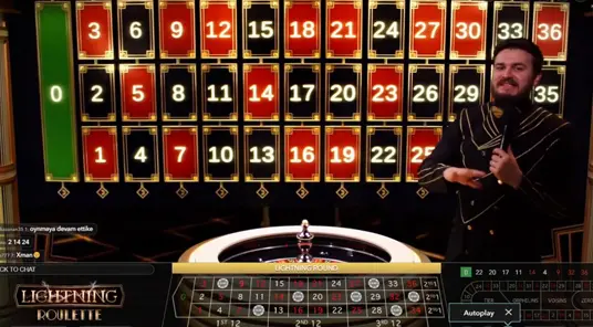 Live Roulette game live dealer in the demo play mode