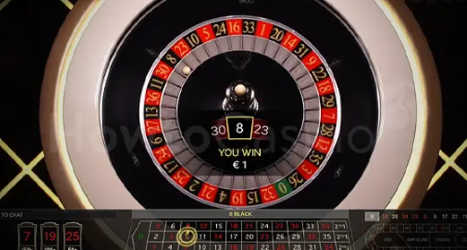 Lightning Roulette ball lands on a wheel